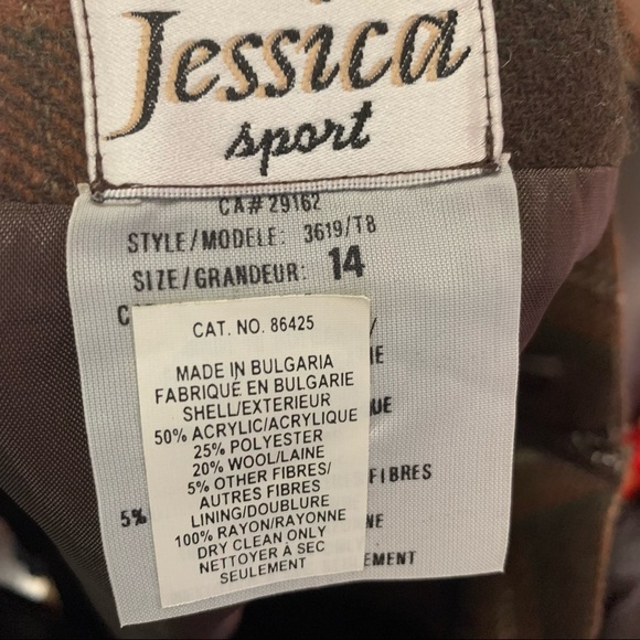 Jessica Sports Vintage Wool Blend Plaid Mini skirt Size large - Picture 8 of 13